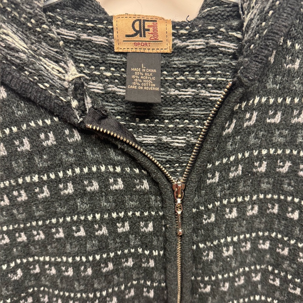 RAFAEL Black and White‎ Textured Knit